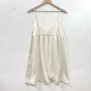 Wilfred Ivory Satin Mini Slip Dress M NWT